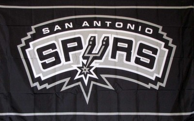 #ad SAN ANTONIO SPURS FLAG 3X5 POLYESTER $24.95