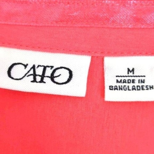 Cato Bluse koralle/orange figurbetont Knopfleiste Damen M - Bild 5 von 7
