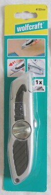 wolfcraft 4133­_Universal-Messer mit einziehbarer Klinge + 10 Ersatzklingen