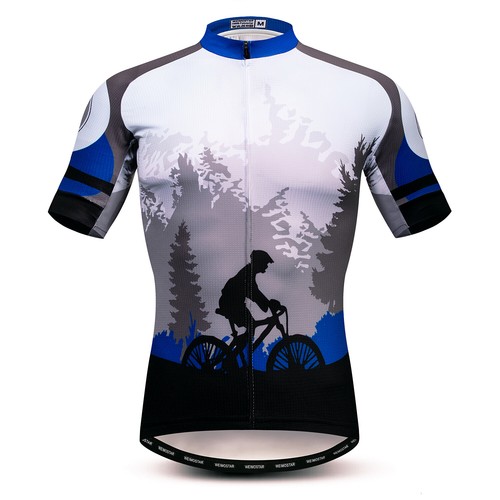 Herren Radtrikot Radtrikot Shirt Fahrradausrüstung Kleidung Radshirt - Bild 14 von 17