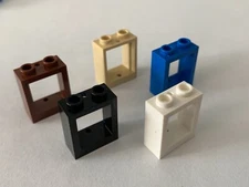 LEGO Parts 60592 (4pcs) FRAME WINDOWS 1x2x2 FLAT FRONT Choose Color