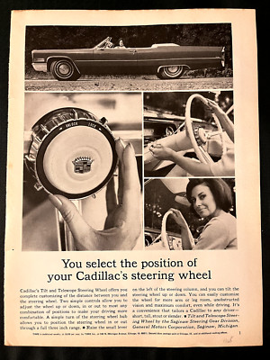 Original 1965 Cadillac AD: You select the position of your Cadillac's steering