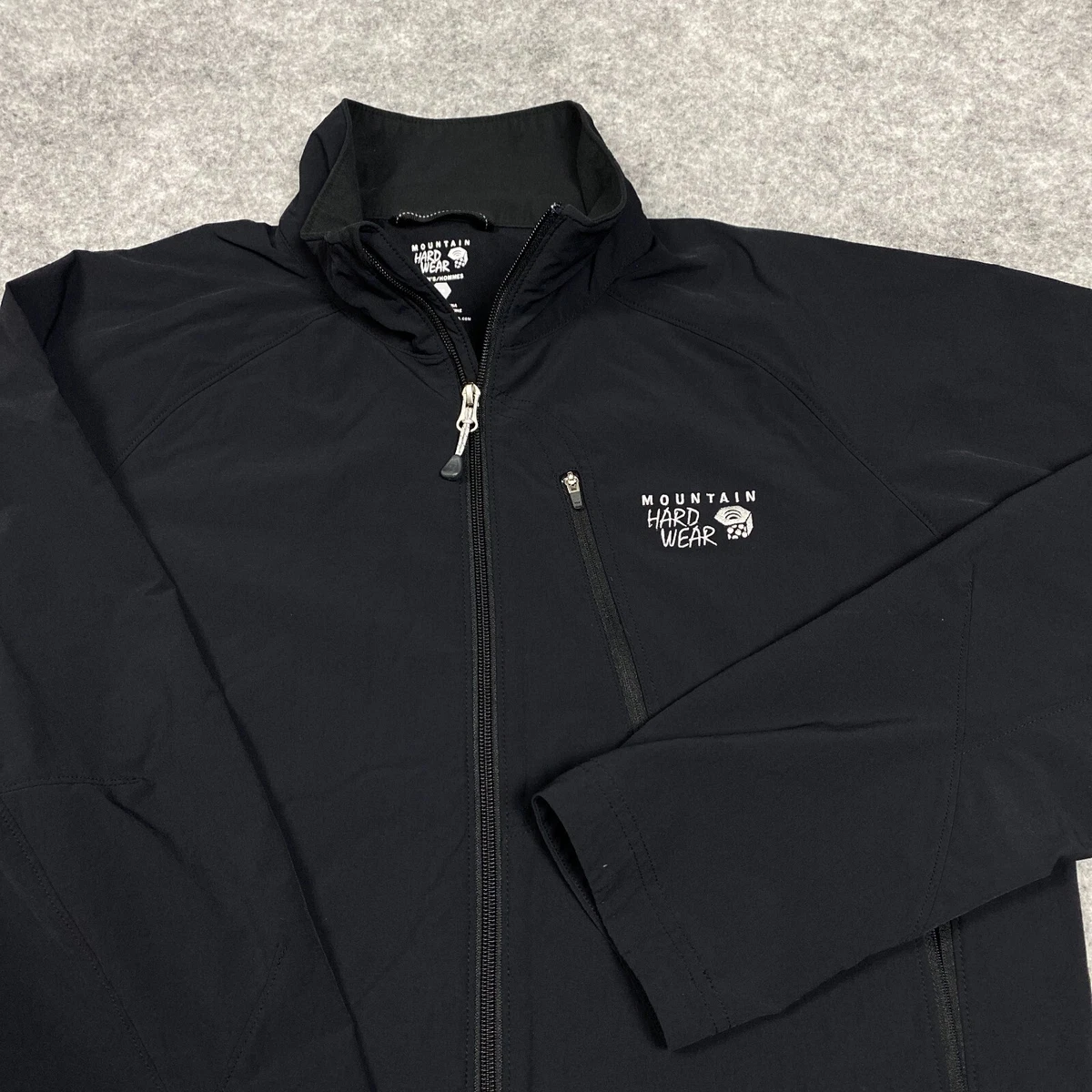 Mountain Hard Wear Mens Jacket Large Black Full Zip Nylon Elastane
