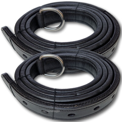 ein Paar Zugstränge Stränge Fahrsport  Nylon/Leder mit D-Ring Länge wählbar