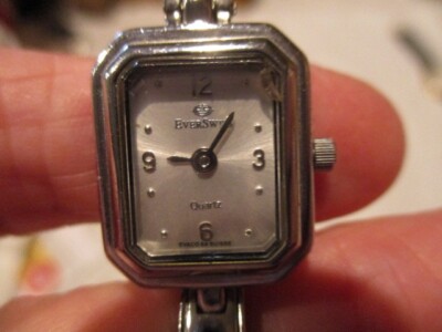 EVERSWISS 2415 Vintage Silvertone Watch Water Resistance 6.5'' Bracelet Band