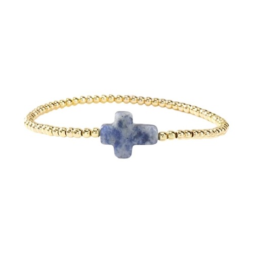 Fashionable Crosses Bracelet Accessory With Elastic Fit And Gold Bead Accent - 第 6/13 張圖片
