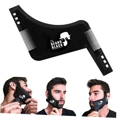  Beard Shaping & Styling Tool with Inbuilt Comb, Perfect for Line Up & Black