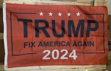 Donald Trump President 2024 Flag FREE SHIP Save America Republican USA Sign 3x5’