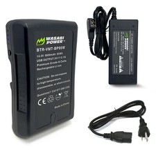 Wasabi Power V-Mount Battery 14.4V, 6600mAh, 95Wh V-Mount Battery Charger