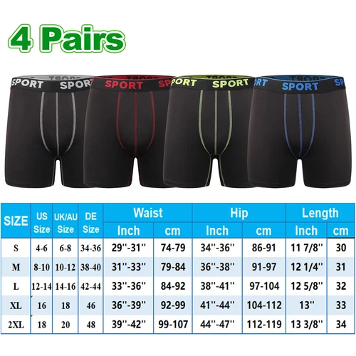 Mens 4/8 Pack Comfort Flex Boxer Briefs Fit Ultra Soft Bamboo Fiber Stretch Wick - Picture 26 of 28