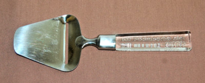 Royal Kona Sweden Embossed Metal Cheese Slicer with Acrylic Handle Vintage T2050