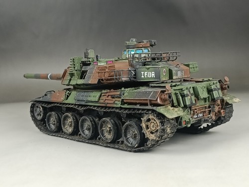 Modelo de tanque de batalla principal francés moderno AMX-30 B2 Brennus construido 1/35 con pistas de metal - Imagen 12 de 22