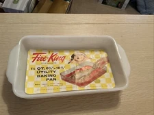 Fire King Glass Utility Baking Pan Casserole Dish 6.5” X 10.5” Milk Vintage