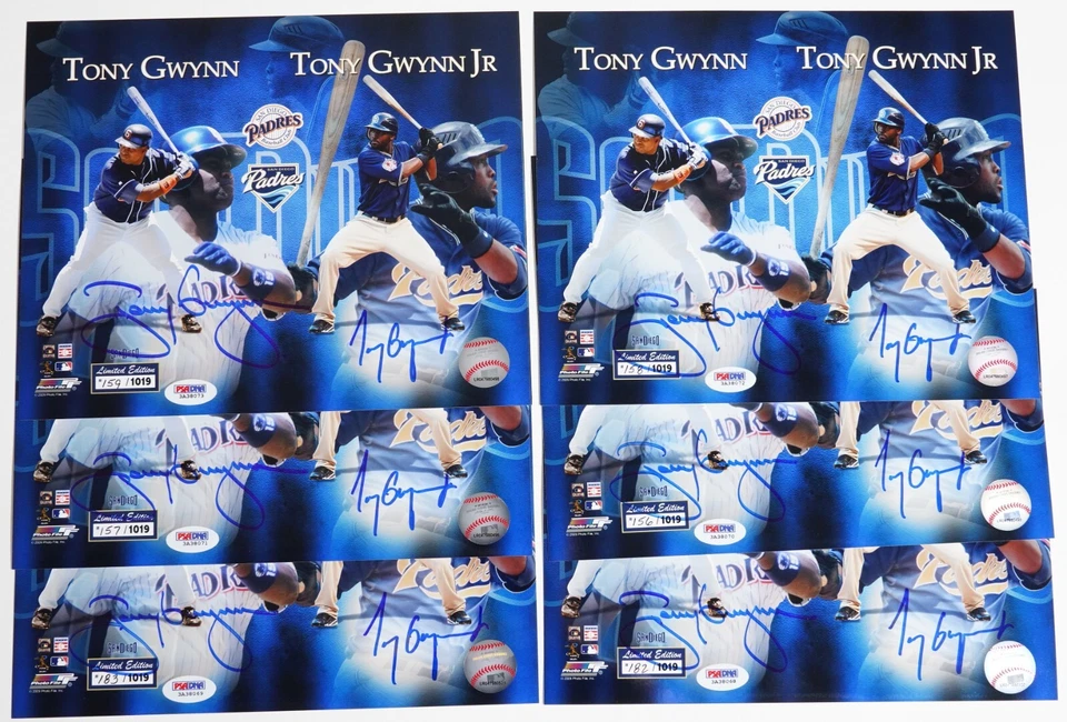 Tony Gwynn & Jr. Signed Padres 8x10 Photo PSA/DNA COA Limited Edition #d Picture - Image 2 of 4