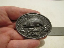 VTG C  J BASS/FISH BELT BUCKLE