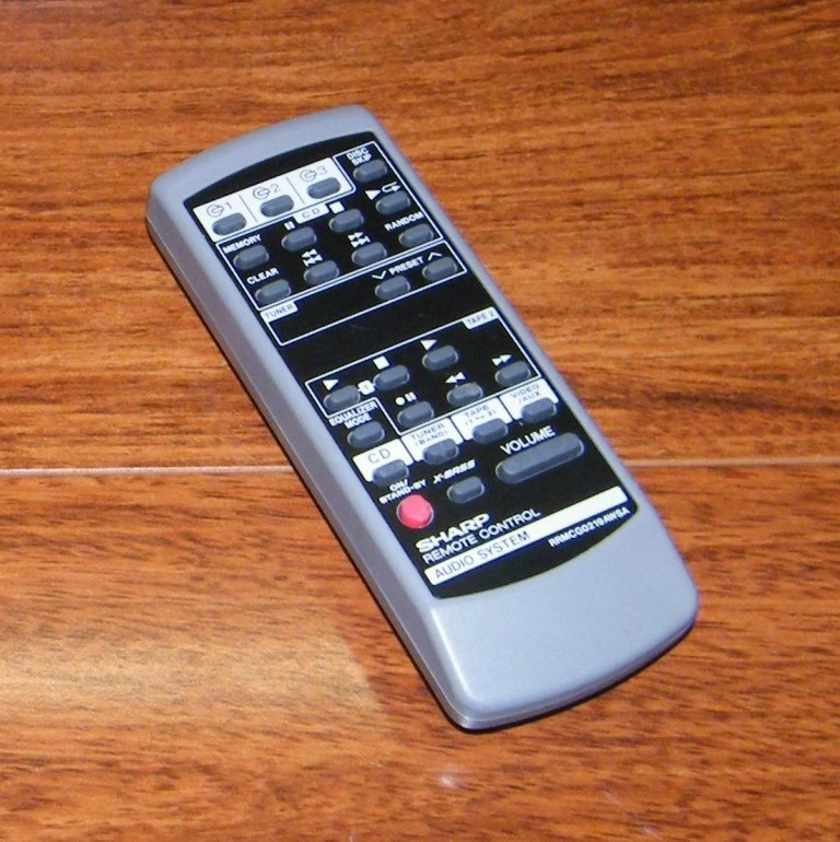 Genuine Sharp (RRMCG0219AWSA) Audio System Remote Control w/ Battery Cover - Image 4 of 4