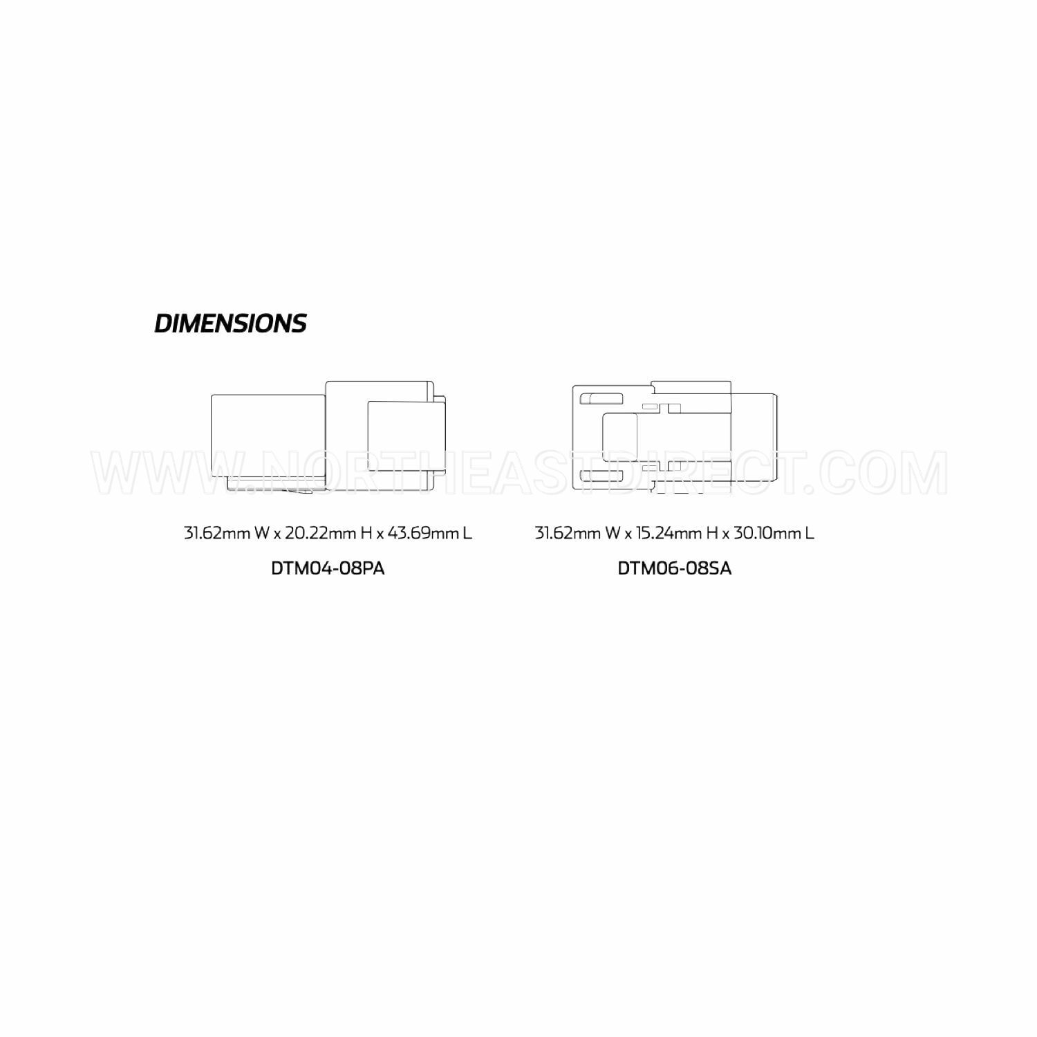 Deutsch Connector Kit Deutsch DTM 8-Pin Waterproof Electrical - Foto 3