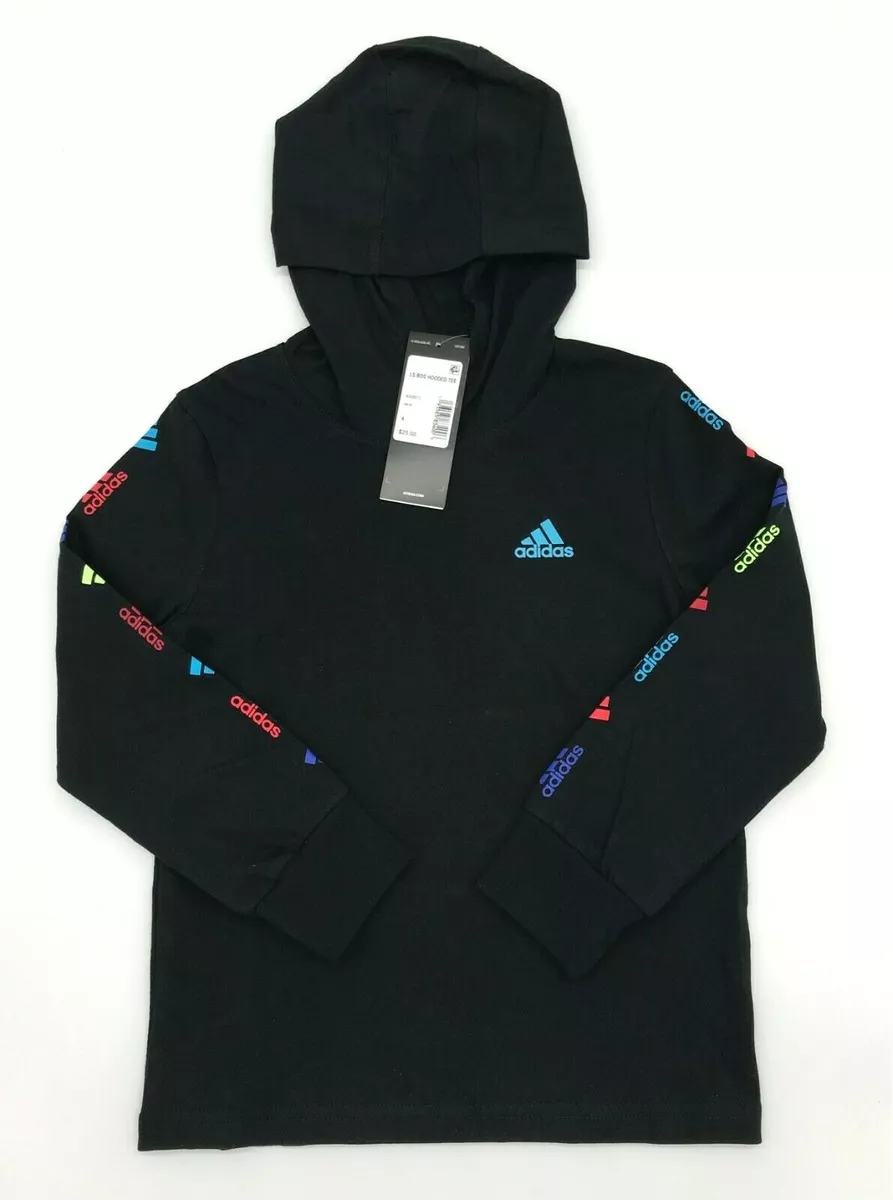 Adidas long sleeve hooded t shirt sale