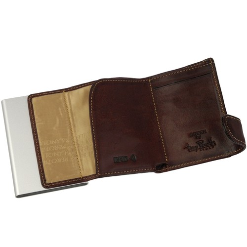 Tony Perotti Leather Aluminum EC Cards Credit Card Case Money Clip Dollar Clip - Picture 4 of 34