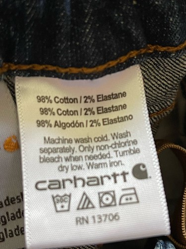 Carhartt Jeans Boys Girls Size 7 Relaxed Fit Adjustable Waist - Picture 9 of 9