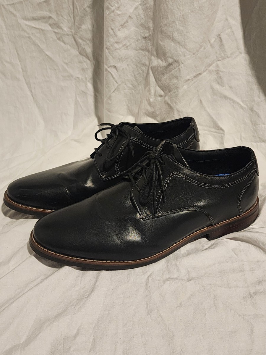 Nunn Bush Mens 11.5 Black Leather Casual Oxford Shoes 81086