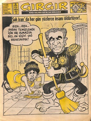 Shah Reza Pahlavi 1970s Turkish Humour Magazine rare x