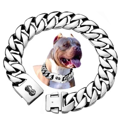 Big Dog Chain Collar with Buckle Strong Heavy Duty 32MM Thick Wide Stainless ...