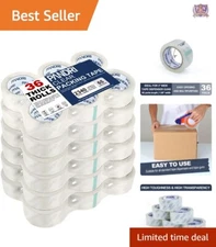 Clear Packaging Tape Set - 36 Rolls 2340 Yards Total, Strong Adhesive & Durable