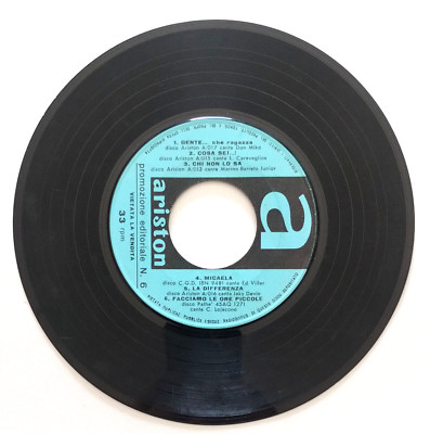 7''45 Runden Verlagsförderung Nr. 6 Fausto Leali Bruno Martino Vinyl Barretto