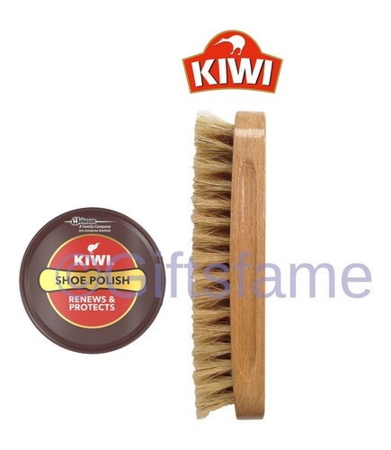 KIWI WHOLE COMPLETE SHOE CARE KIT SET - Brushes Polish Sponge Liquid Wipes Horn - Picture 6 of 12