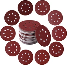 100PCS 5 Inch 8 Holes Sanding Discs 60 120 240 400 600 800 1000 1200 1500 2000 G