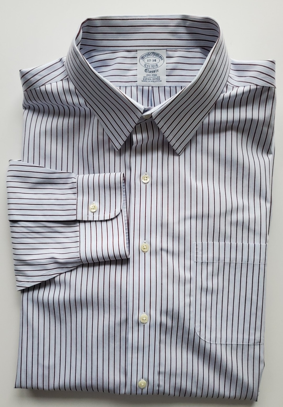 brooks brothers non iron white shirt