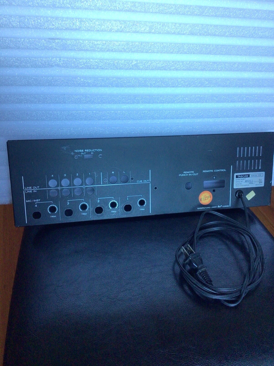 TASCAM 234 SYNCASET 4-track Recorder with dbx REAR PANEL with 