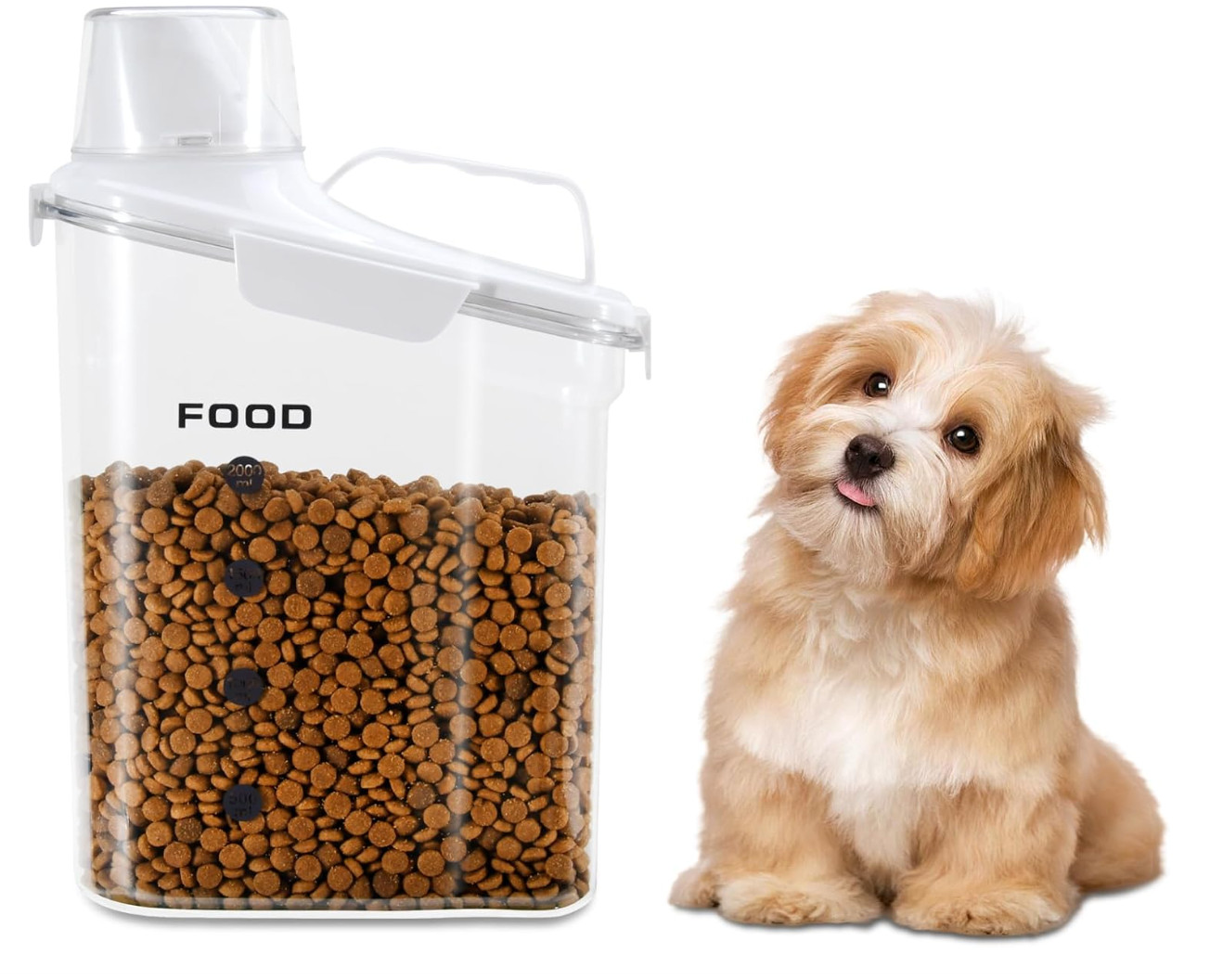 Container, 3-5 Lb Dog Food Storage Containers With Airtight
