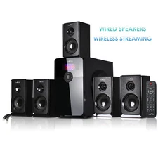 beFree 5.1 Channel Home Theatre Surround Speaker System w Warranty Remote USB BT