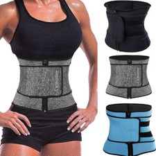 Sauna Sweat Fitness Waist Trainer Body Slimming Shaper Tummy Belt Corset Cincher