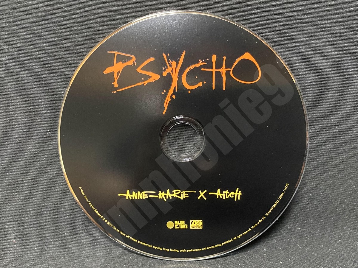 2022 Anne Marie Signed Psycho CD Single (Hand Signed) Featuring