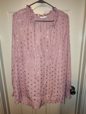 New Time & Tru Women's Pink Blouse Size XL