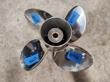 NEW 4 BLADE 13 1/4" X 15P SOLAS HR TITAN SS PROP, 2453-135-15, EVINRUDE, P10456