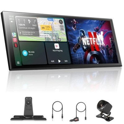 OTTOCAST ScreenFlow 11.4'' Wireless CarPlay Android Auto Display YouTube Netflix