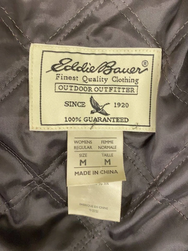 Eddie Bauer Leather Jacket Blouson/M/Rayon/Brw/Plain 4712 - Image 3 of 4