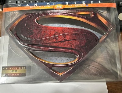 Superman Man of Steel 3D Blu-ray DVD Collector s Set Limited Edition Of /50000