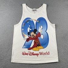 Vtg Walt Disney World 1998 Adult Medium Mickey Mouse Tank Top Shirt Made In USA