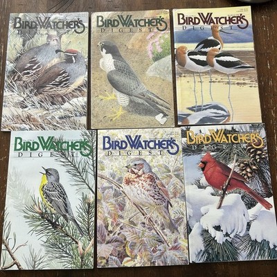 Vintage 1995 BirdWatcher s Digest Complete Year 6 Issue Lot Wildlife Art