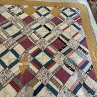 Antique Vintage Patchwork Quilt Yellow Calico Border Cutter Primitive Rustic — photo 4