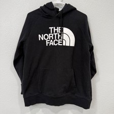 The North Face Womens Black Logo Pullover Hoodie Size Large Raglan Sleeve