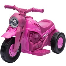 6V Toddler Motorcycle Pink Kids Bikes Riding Toys with Bubble Car Music Features