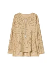 Persona by Marina Rinaldi Blouse Women's PMRTENUE Devoré Beige Viscose