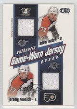2002 Pacific Heads Up Game-Worn Jersey Quads Adam Oates Jeremy Roenick HOF 0q7o