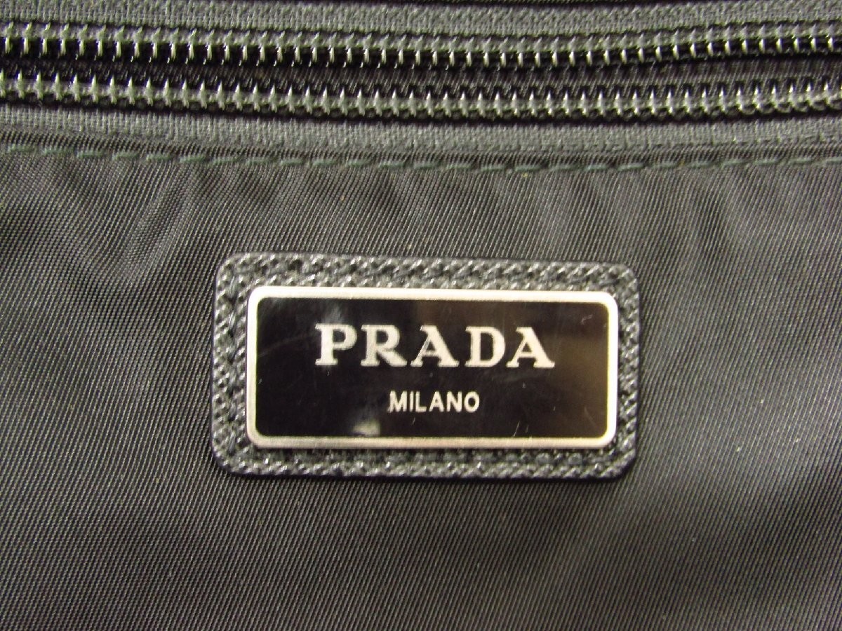PRADA Saffiano Leather Quilted Nylon Rucksack Triangle Logo Bag A4 SB5365 from j thumbnail 7
